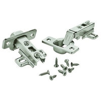 Full Overlay Hinge 2-7/16 Inch Width - Nickel - Pair