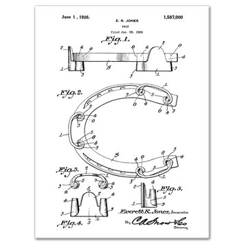 Vintage Horseshoe Patent 18"x24" Print on Canvas