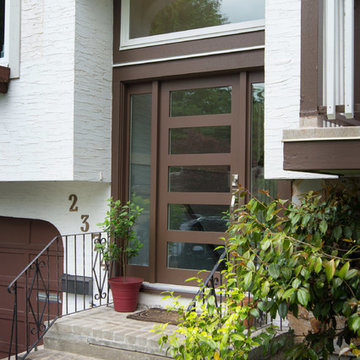 Outdated Alpine to Modern Living with a Vaulted Ceiling
