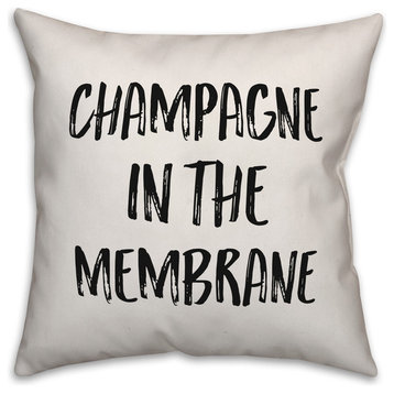 Champagne In the Membrane, Throw Pillow, 20"x20"