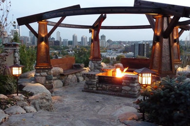 This is an example of an eclectic patio in Calgary.