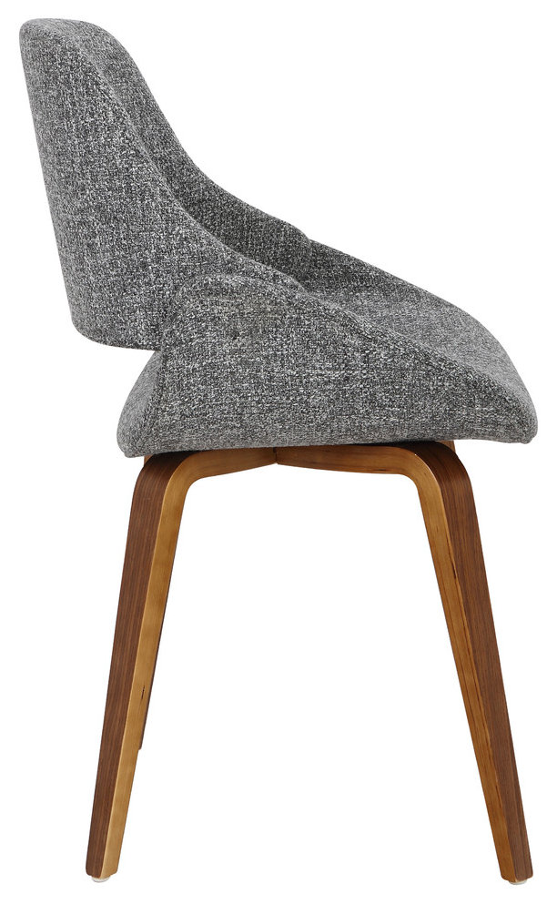 LumiSource Accent Chair, Walnut and Gray Noise, Set of 2
