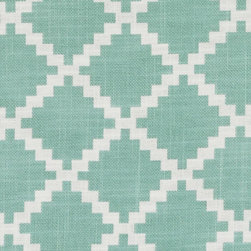 GASTON AQUA - Upholstery Fabric