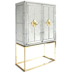 Antique Mirrored Bar - Wine And Bar Cabinets