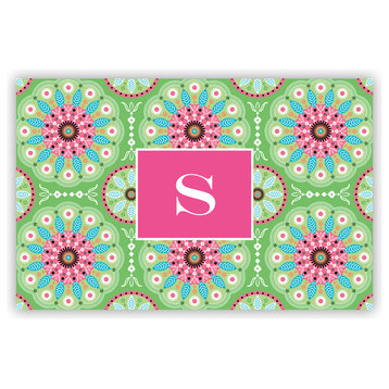 Laminated Placemat Boho Girls Single Initial, Letter Z
