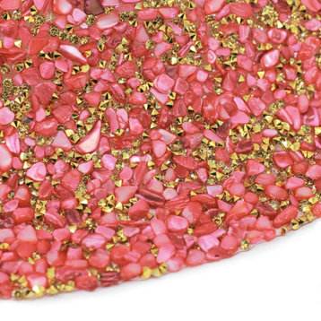Sparkles Home Rhinestone & Shell Reef Placemat, Coral