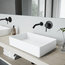 VIGO Magnolia Handmade Matte Stone Vessel Sink With Wall Mount Faucet