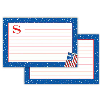 Recipe Cards Flags Single Initial, Letter A