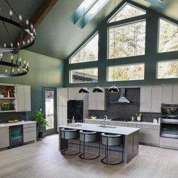 Gracious Home Custom Cabinetry - Flat Panel Maple cabinets in color Sandpiper