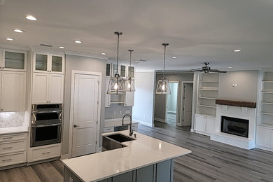 Example of a beach style kitchen design