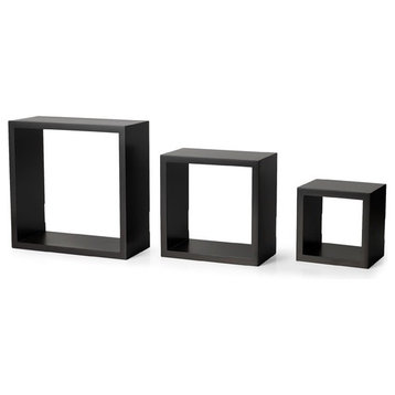 Toma 3-Piece Wall Cubes Set, Brown