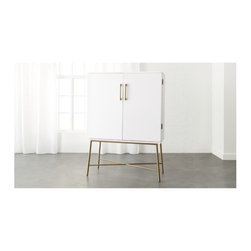 Charlene White Wine Cabinet | CB2 - Storage And Organization