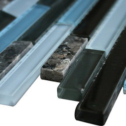 Rainy Sky Glossy Stone Glass Mosaic Tiles - Home Accessories & Decor