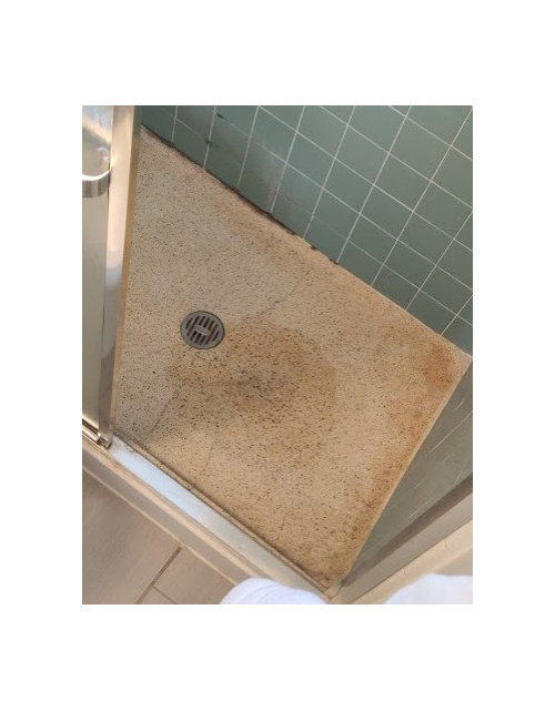 What to do with old terrazzo shower base?