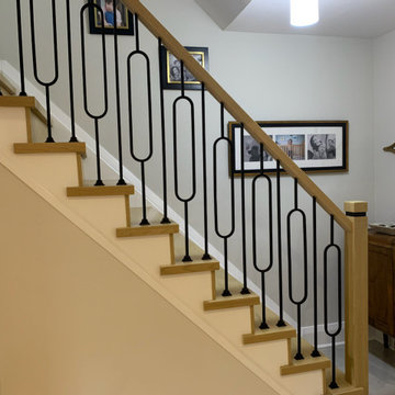 Modern Red Oak Staircase and Railing in East York Toronto