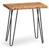 Hairpin Natural Live Edge End Table, Natural