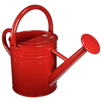 Gardener Select Metal Watering Can, Red 3.5L, 0.92 gallons