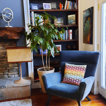 Living room Sleek Warm and Colorful