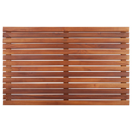 Nordic Style Oiled Teak Shower and Bath Mat 31.4"x19.6"