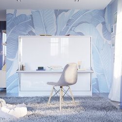 Spazio T - Full Size Wall Bed with Table - Kids Desks And Desk Sets
