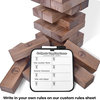Giant Wooden Toppling Tower, Premium Stained Blocks, Brown