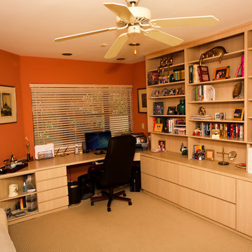 Replaced water damaged cabinets,desk,and bookcase. All plywood construction
