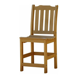 Highwood - Outdoor Lehigh Recycled Plastic Counter Height Side Chair - AD-CHCL1, Toffee - Outdoor Bar Stools And Counter Stools