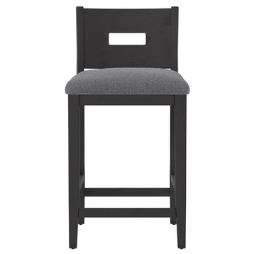 Hillsdale Allbritton 26.75" Wood Contemporary Counter Stool in Black