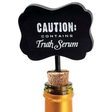 "Caution: Contains Truth Serum" Wine Bottle Cork