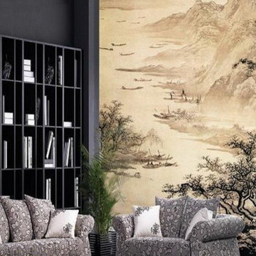 hand painted wallpaper project show