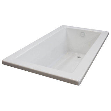 Bronzino 32 x 60 Rectangular Soaker Drop-In Bathtub - Tub w/ Reversible Drain