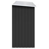 vidaXL Log Storage Shed, Log Holder with Roof Anthracite Galvanized Steel 129.9"
