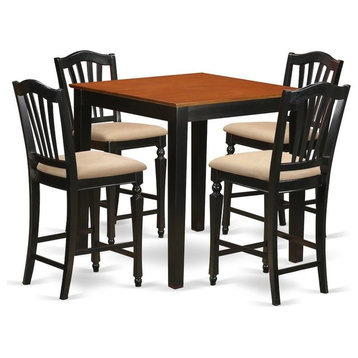 5-Piece Counter Height Set, Pub Table And 4 Kitchen Chairs