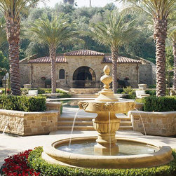 Landscaping Mediterranean Style - Outdoor Fountains And Ponds