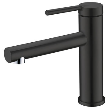 STYLISH Single Handle Modern Bathroom Faucet Basin Sink Faucet, Matte Black