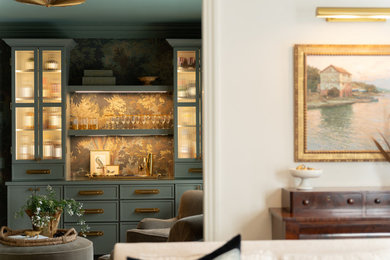 Inspiration for a timeless home bar remodel in New York