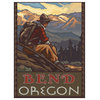 Paul A. Lanquist Bend Oregon Mountain Hiker Man Art Print, 9"x12"