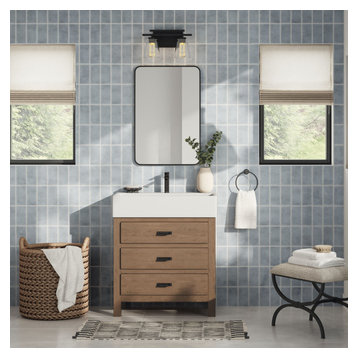 The Berkshire Bathroom Vanity, Reclaimed Fir, 30", Single Sink, Freestanding