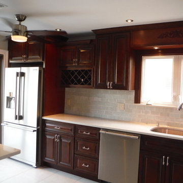 Cherry Cabinets Kitchen Renovation