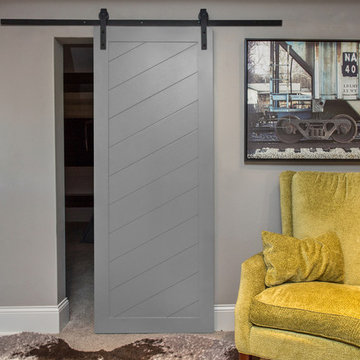 Diagonal Sliding Door for Living Room