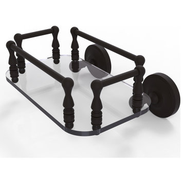 Prestige Regal Wall Mounted Glass Guest Towel Tray, Oil Rubbed Bronze