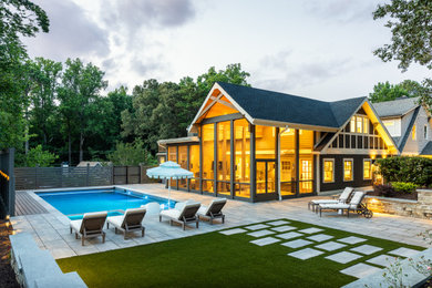 This is an example of a traditional porch design in Atlanta.