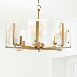 Jamie Young Halo 8-Light Alabaster Chandelier - Chandeliers