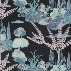 Moon Blossom in Midnight - Fabric