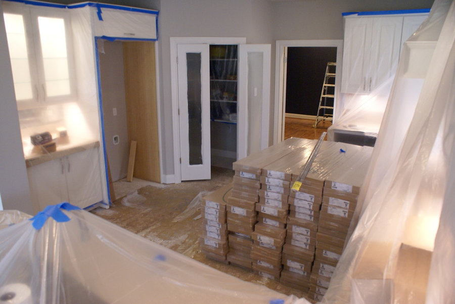 Westlake dark wood floors