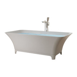 ADM Bathroom Design - ADM Rectangular Freestanding Bathtub, White, 66.3" - Bathtubs