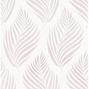 Brewster 2704-22670 For Your Bath III Niabi Pink Leaves Wallpaper 