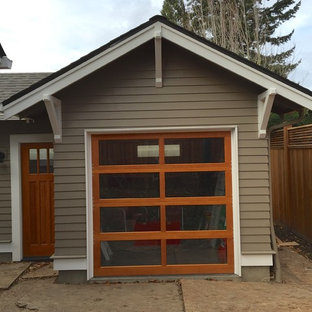 Small arts and crafts detached studio / workshop shed photo in Portland