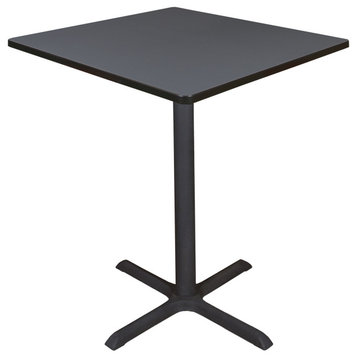 Cain 36" Square Cafe Table- Grey