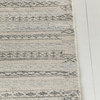 Isla Hand Knotted Wool Rectangle Area Rug, 7'3/4" x 10'1/2", White/Gray